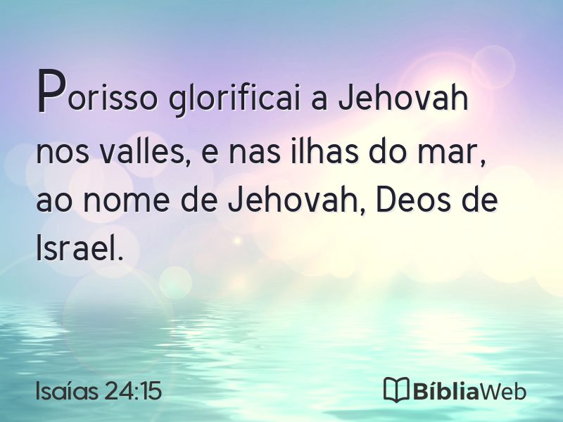 Isaías 24:15 em imagem para compartilhar