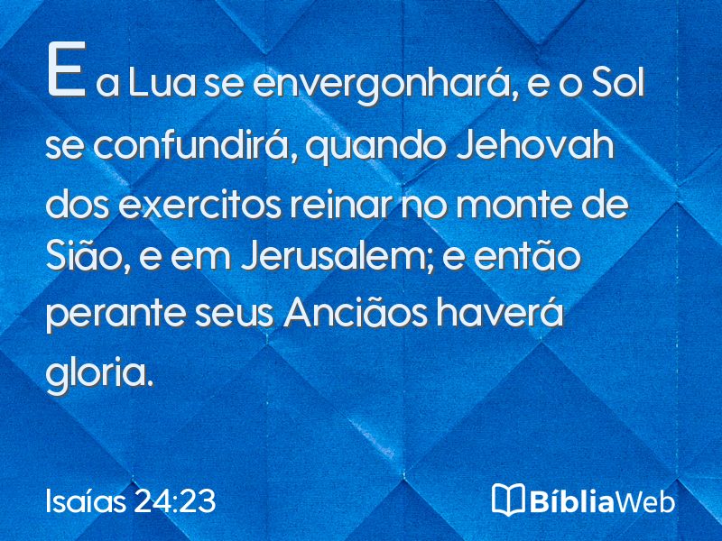 Isaías 24:23 em imagem para compartilhar
