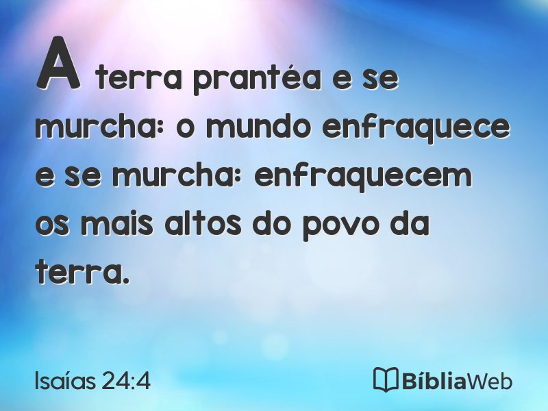 Isaías 24:4 em imagem para compartilhar
