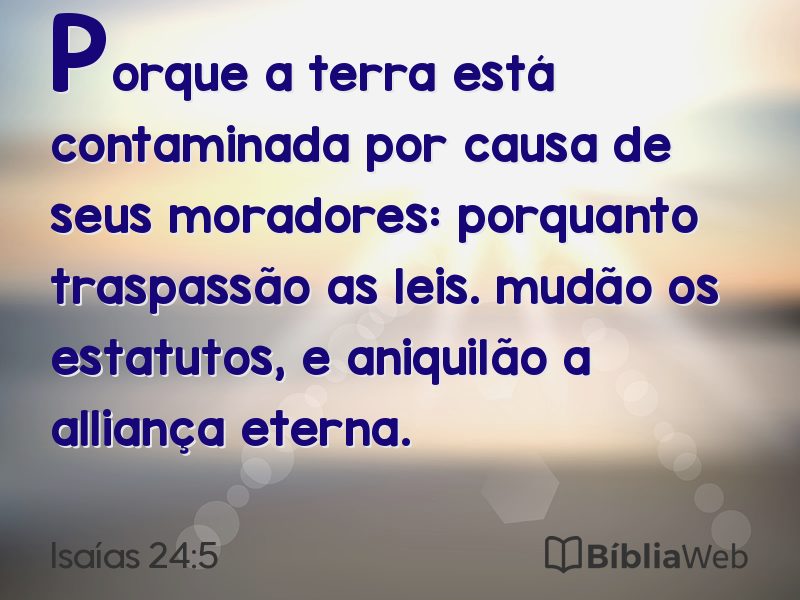 Isaías 24:5 em imagem para compartilhar