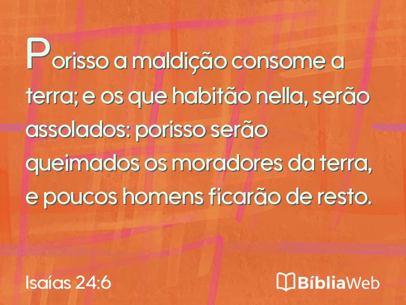 Isaías 24:6 em imagem para compartilhar