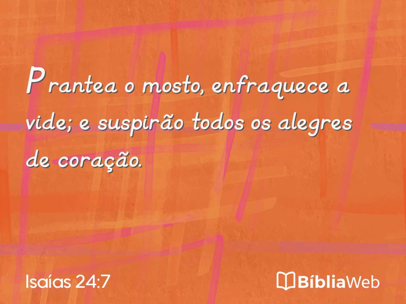 Isaías 24:7 em imagem para compartilhar