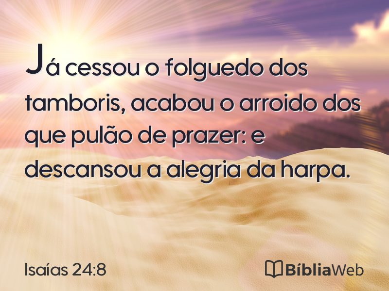Isaías 24:8 em imagem para compartilhar