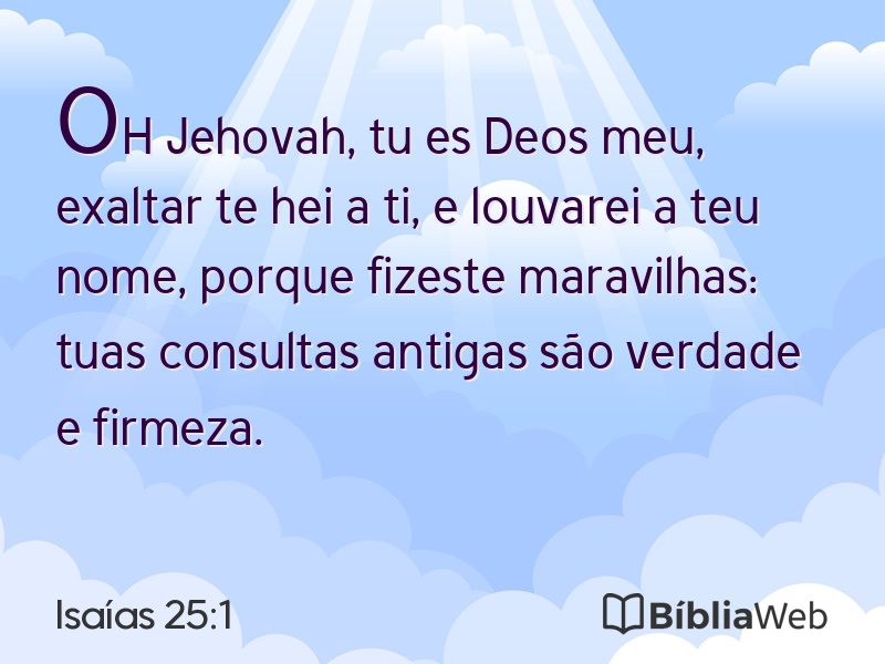 Isaías 25:1 em imagem para compartilhar