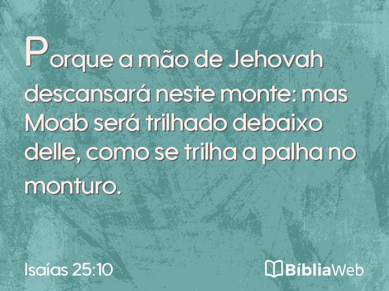 Isaías 25:10 em imagem para compartilhar