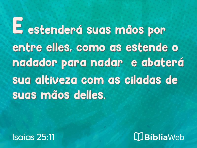 Isaías 25:11 em imagem para compartilhar