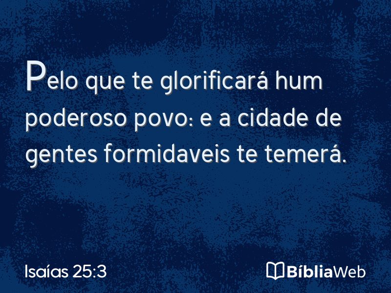 Isaías 25:3 em imagem para compartilhar