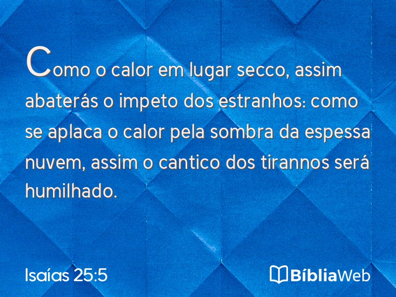 Isaías 25:5 em imagem para compartilhar