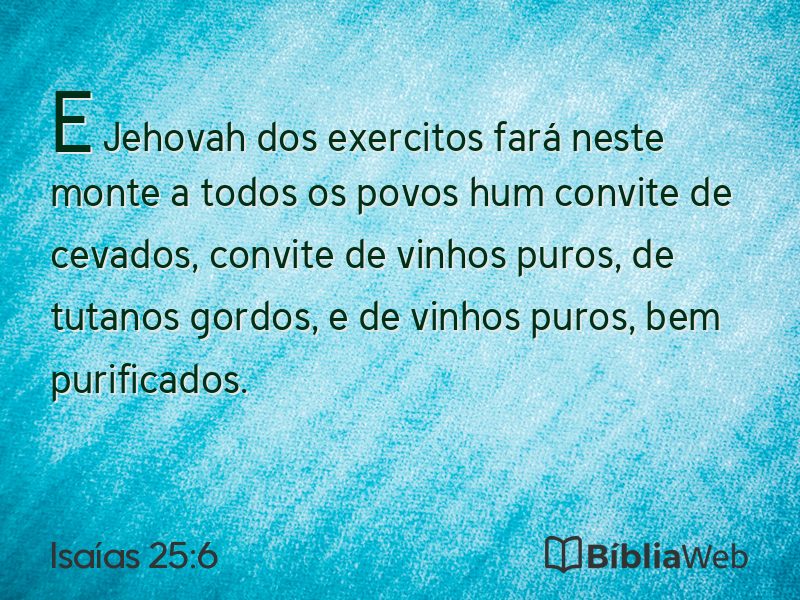 Isaías 25:6 em imagem para compartilhar