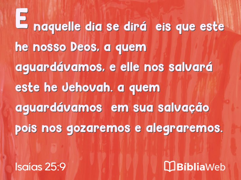 Isaías 25:9 em imagem para compartilhar