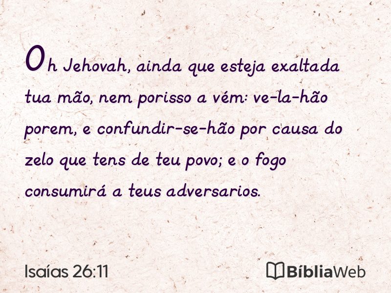 Isaías 26:11 em imagem para compartilhar