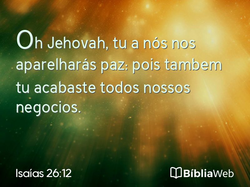 Isaías 26:12 em imagem para compartilhar