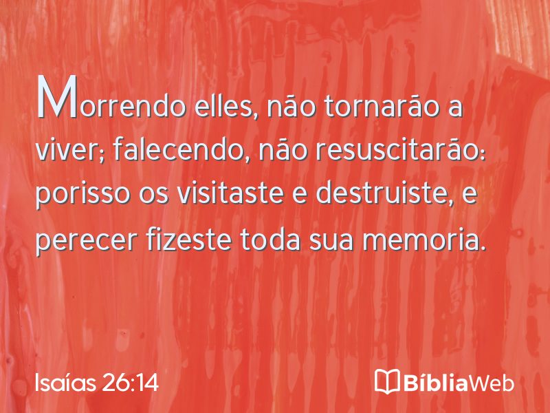 Isaías 26:14 em imagem para compartilhar