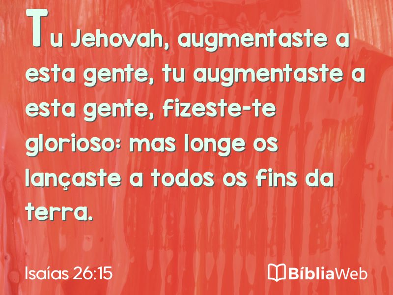 Isaías 26:15 em imagem para compartilhar