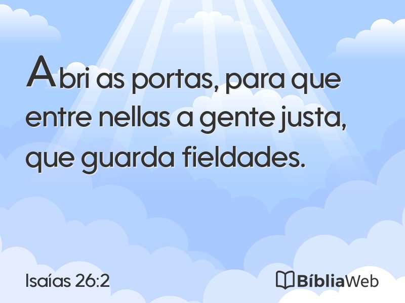Isaías 26:2 em imagem para compartilhar
