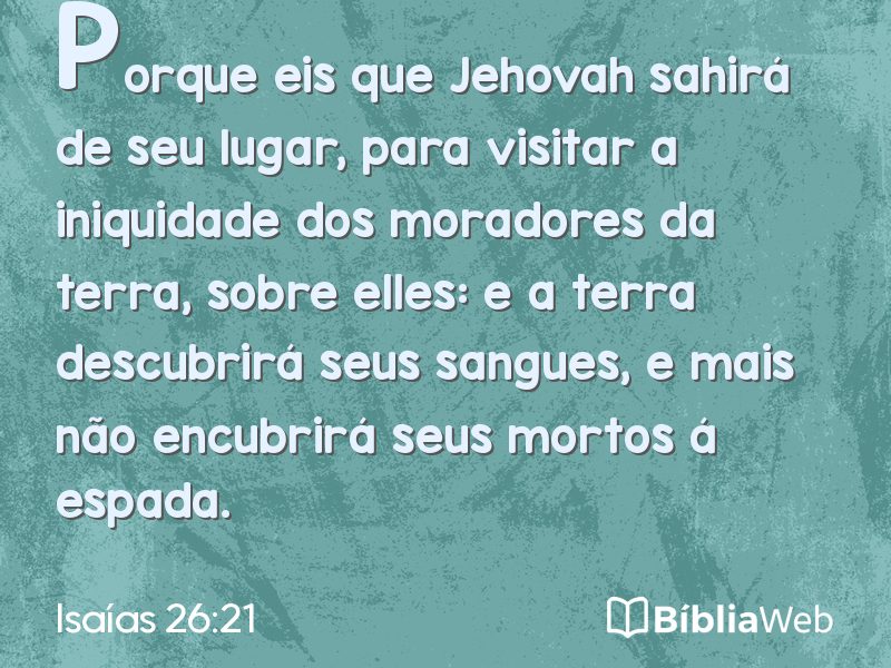 Isaías 26:21 em imagem para compartilhar