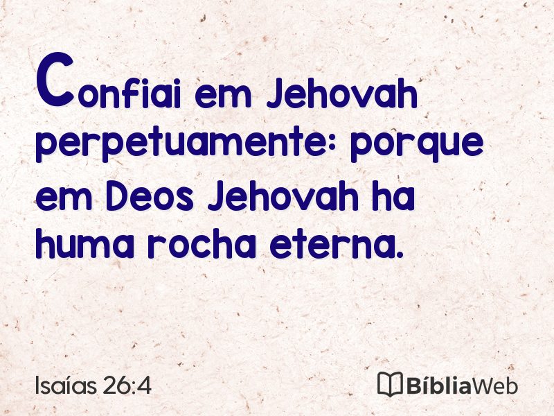 Isaías 26:4 em imagem para compartilhar