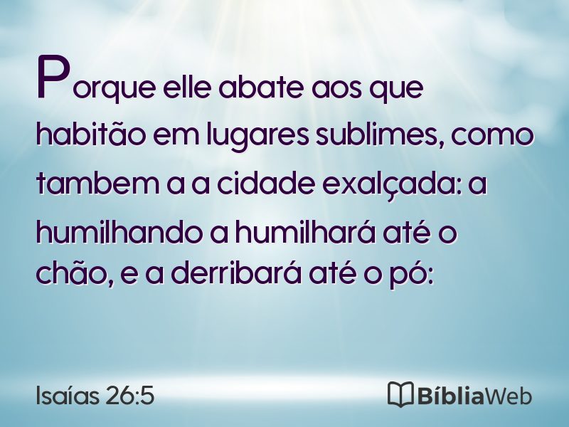 Isaías 26:5 em imagem para compartilhar