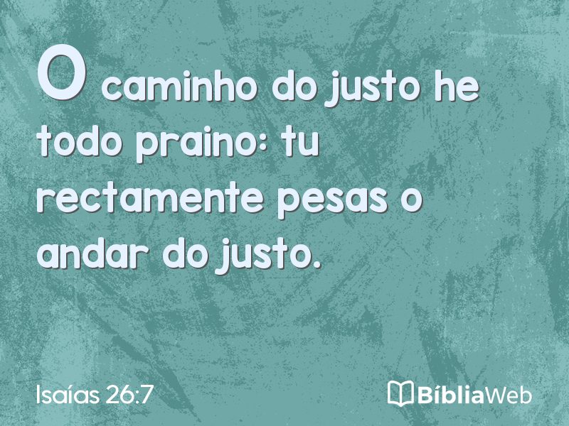 Isaías 26:7 em imagem para compartilhar