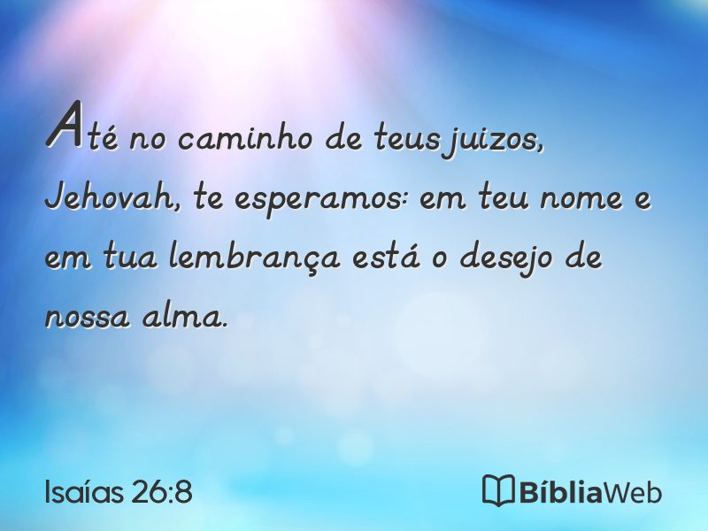 Isaías 26:8 em imagem para compartilhar