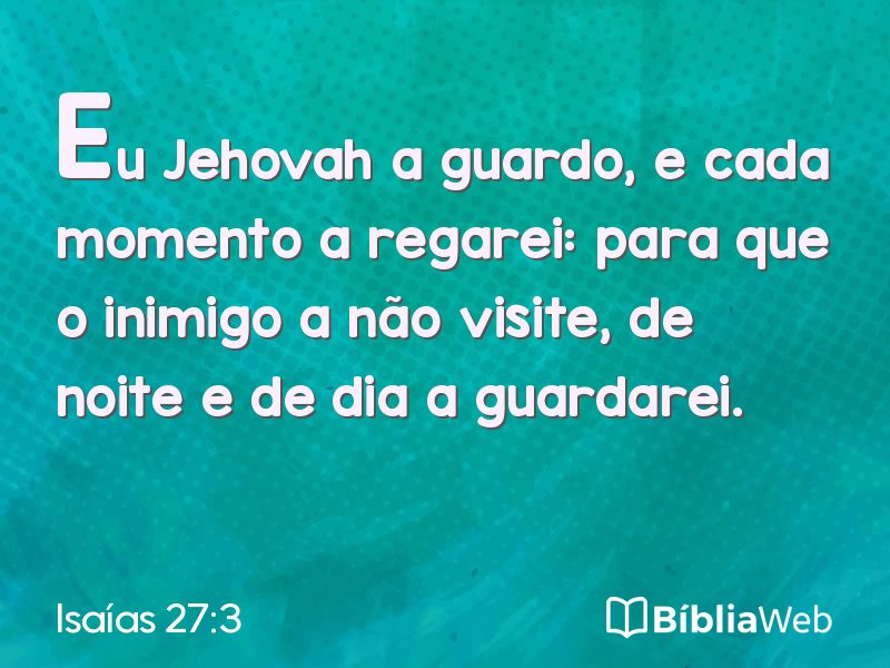 Isaías 27:3 em imagem para compartilhar