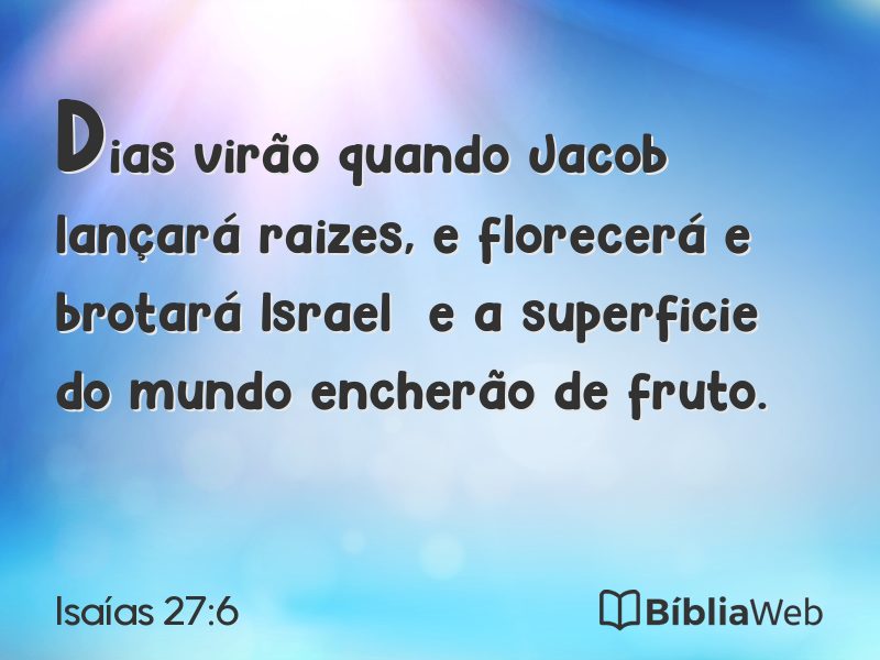 Isaías 27:6 em imagem para compartilhar