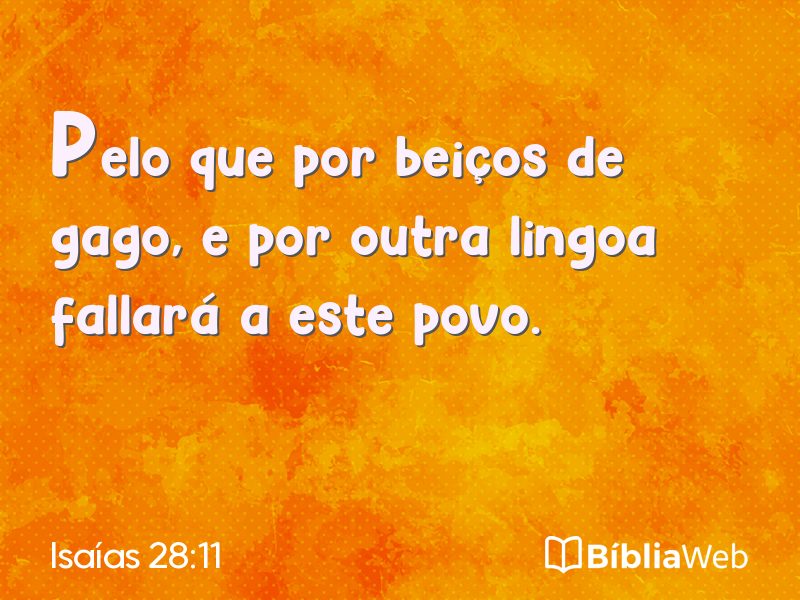 Isaías 28:11 em imagem para compartilhar