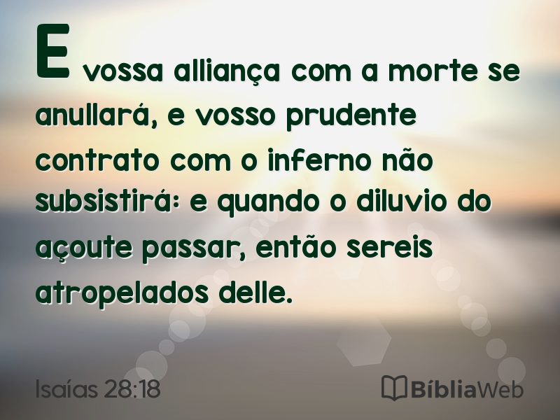 Isaías 28:18 em imagem para compartilhar