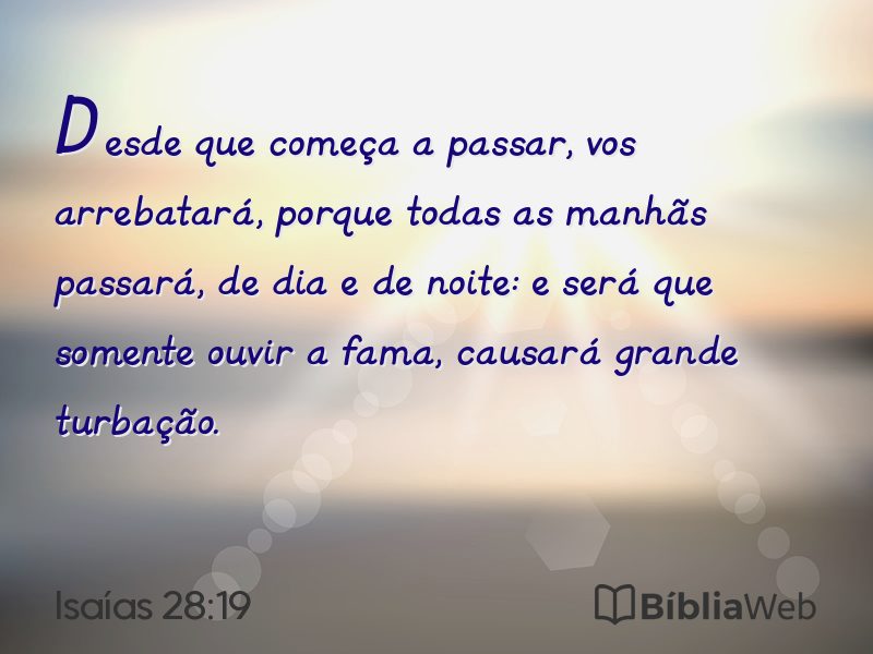 Isaías 28:19 em imagem para compartilhar