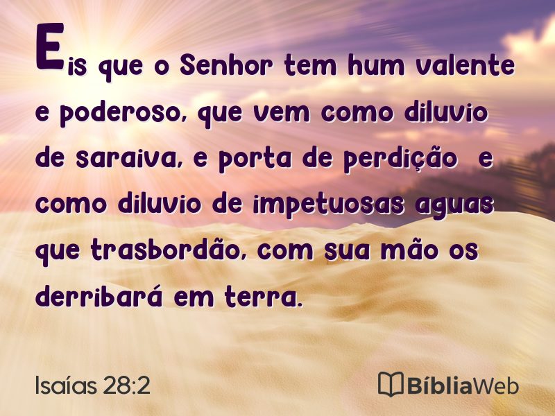 Isaías 28:2 em imagem para compartilhar