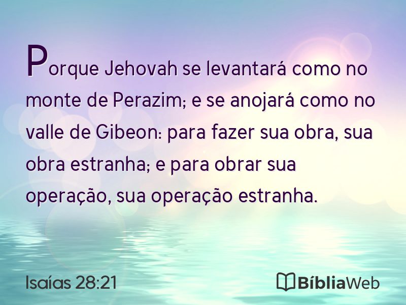 Isaías 28:21 em imagem para compartilhar