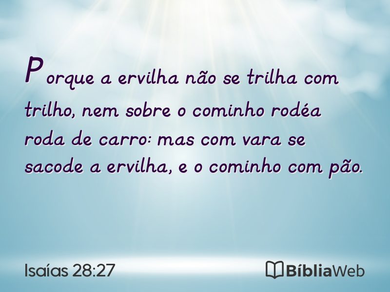 Isaías 28:27 em imagem para compartilhar