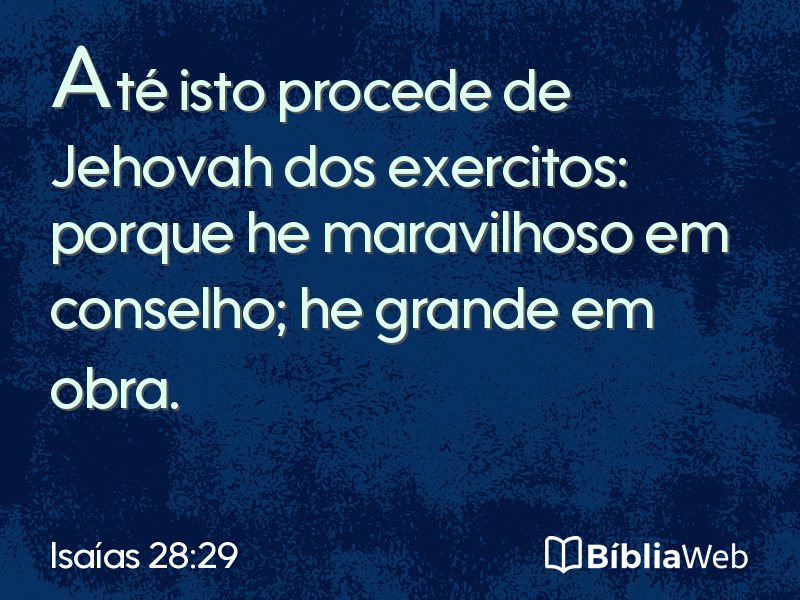 Isaías 28:29 em imagem para compartilhar