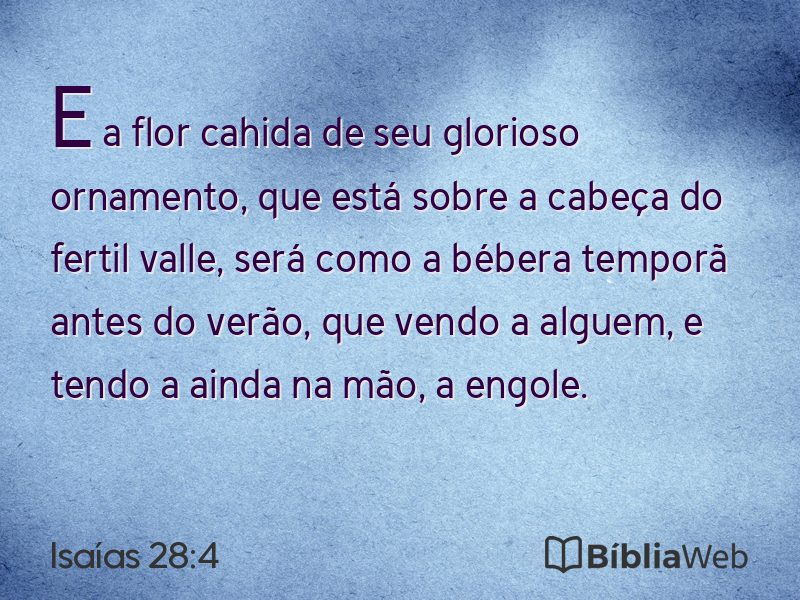 Isaías 28:4 em imagem para compartilhar