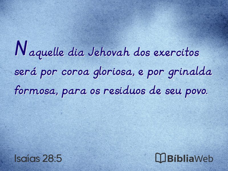 Isaías 28:5 em imagem para compartilhar