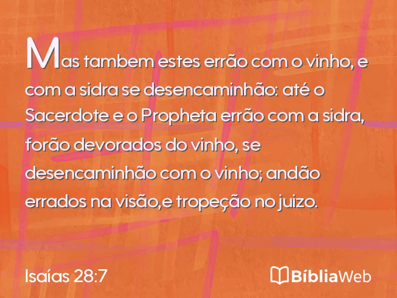 Isaías 28:7 em imagem para compartilhar