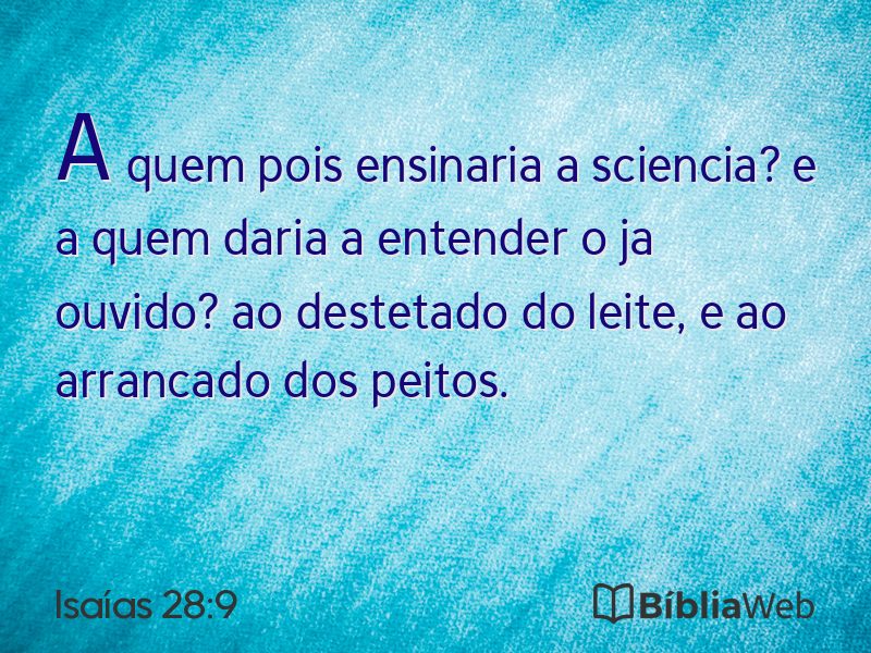 Isaías 28:9 em imagem para compartilhar