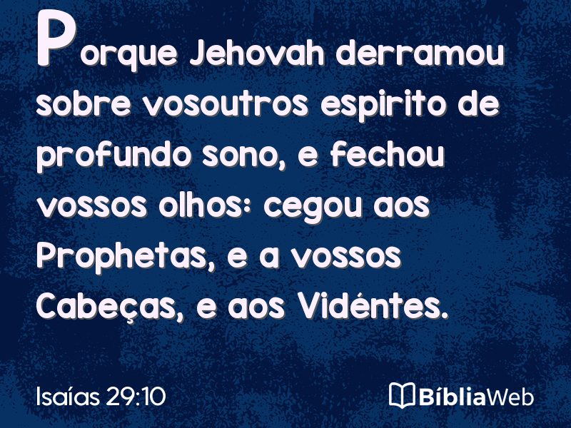 Isaías 29:10 em imagem para compartilhar