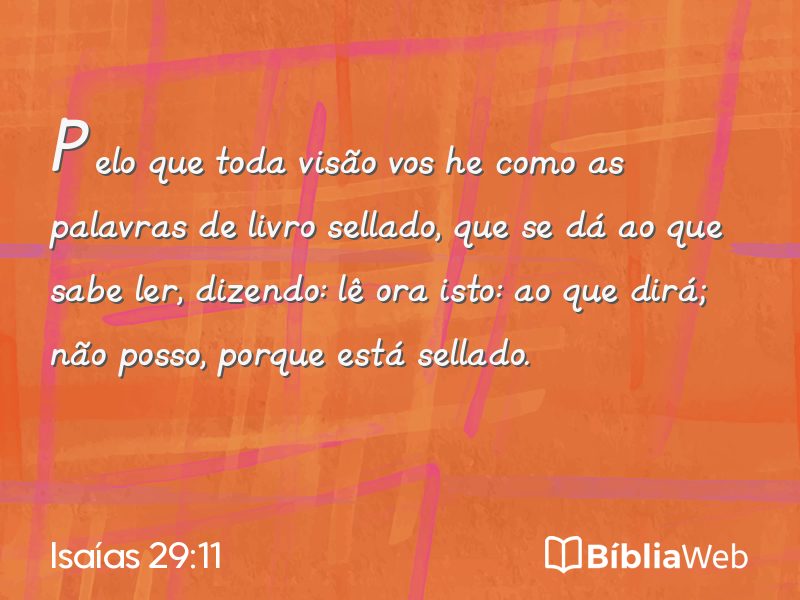 Isaías 29:11 em imagem para compartilhar