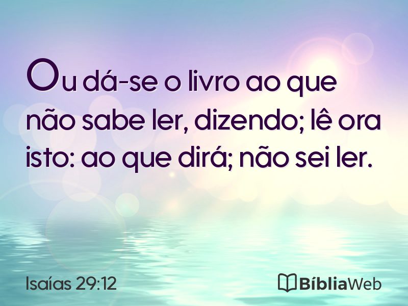 Isaías 29:12 em imagem para compartilhar