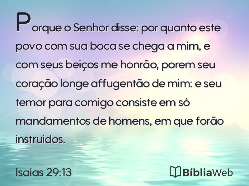 Isaías 29:13 em imagem para compartilhar