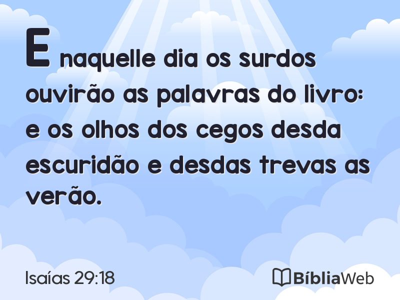 Isaías 29:18 em imagem para compartilhar