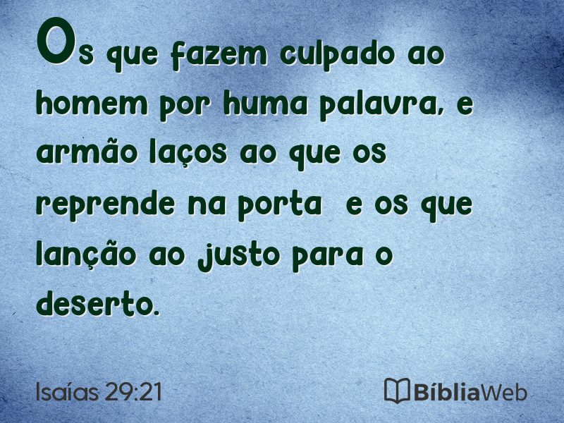 Isaías 29:21 em imagem para compartilhar