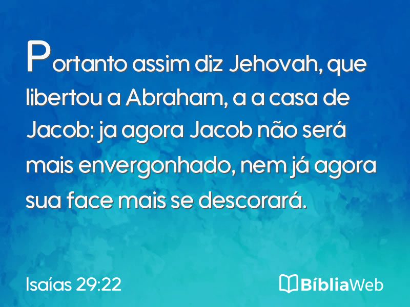 Isaías 29:22 em imagem para compartilhar