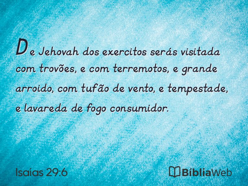 Isaías 29:6 em imagem para compartilhar