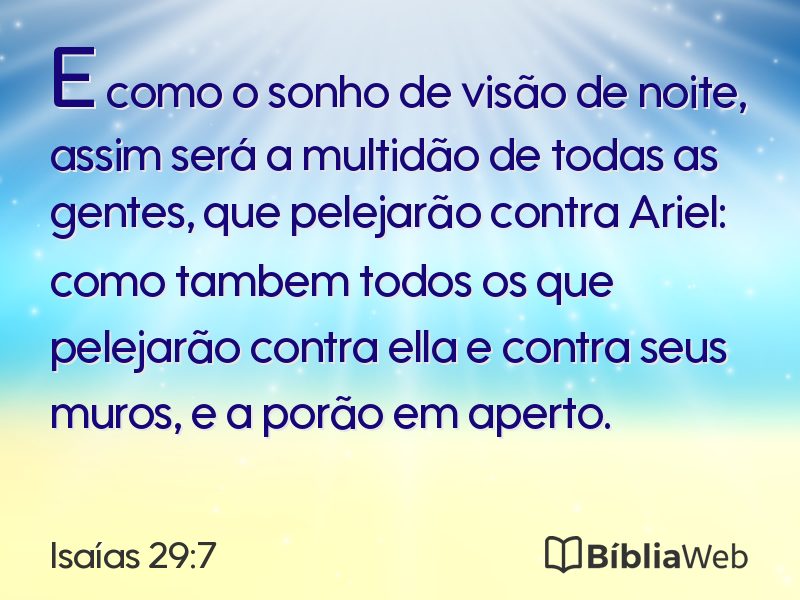 Isaías 29:7 em imagem para compartilhar