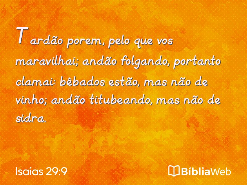 Isaías 29:9 em imagem para compartilhar