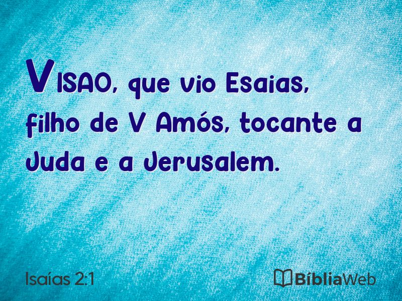 Isaías 2:1 em imagem para compartilhar