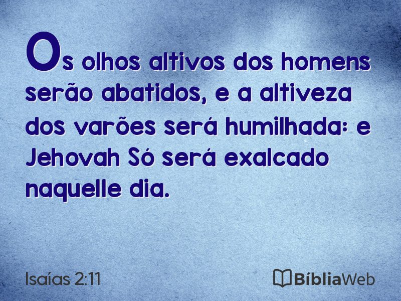 Isaías 2:11 em imagem para compartilhar