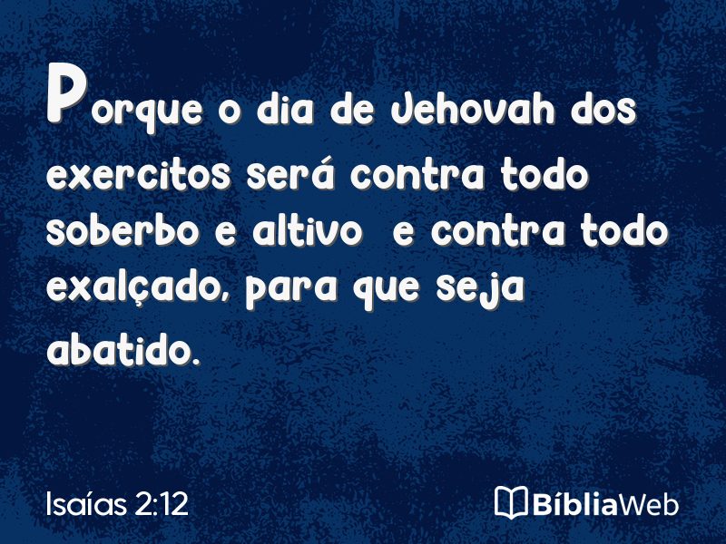 Isaías 2:12 em imagem para compartilhar